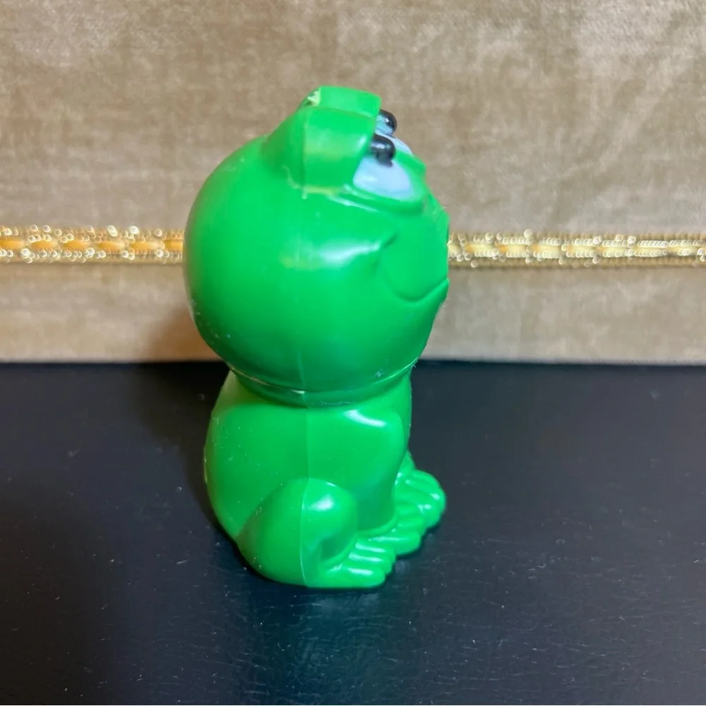 JSNY Frog Pencil Sharpener Novelty Collectible Plastic Green Vtg Hong Kong 3.25”